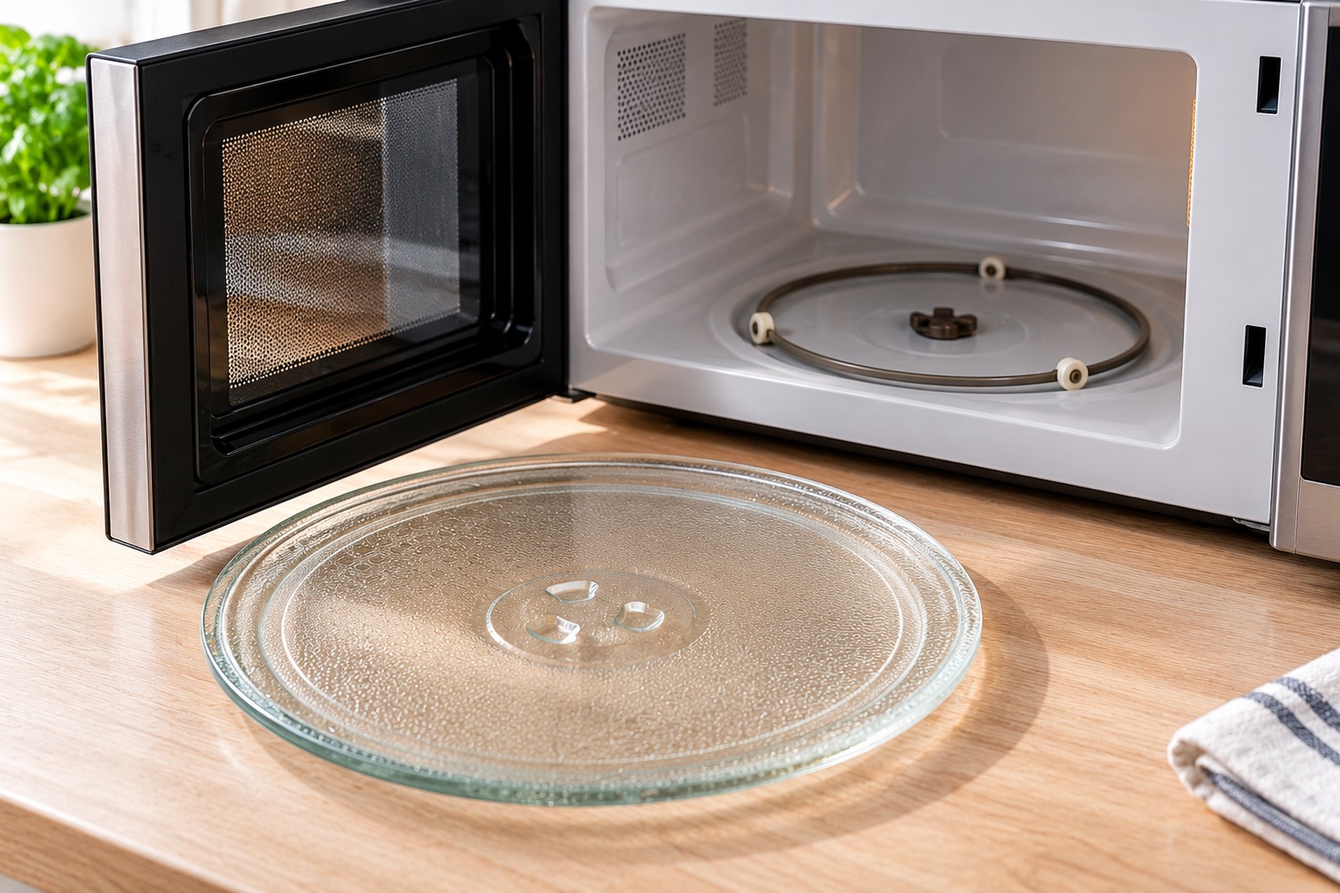 what size replacement microwave turntable plate do i need