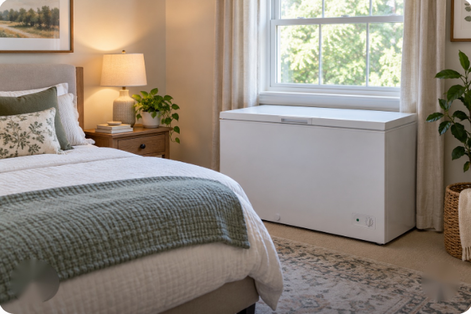 can you put a chest freezer in a bedroom