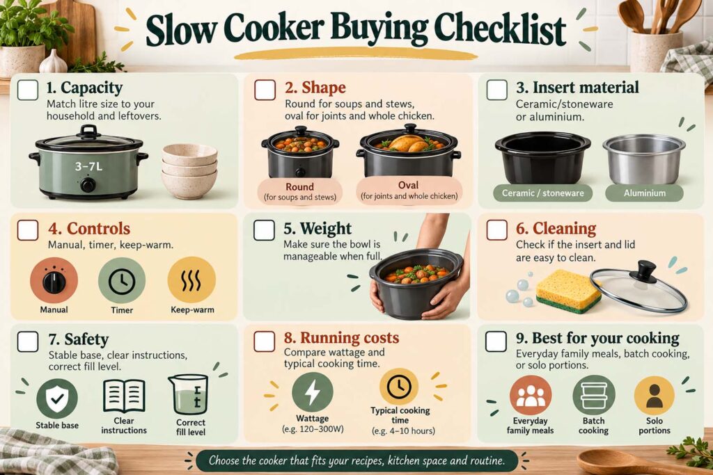 slow cooker buying checklist guide